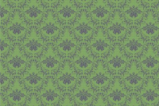 Pannesamt-Stoff - Barock-Design Grün/Grau