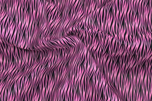 Satin-Stoff - Baby-Zebra Pink