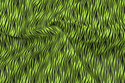 Satin-Stoff - Baby-Zebra Grün