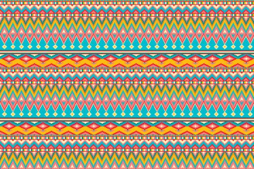 Polar-Fleece Indio - Zacken-Design - Bunt 