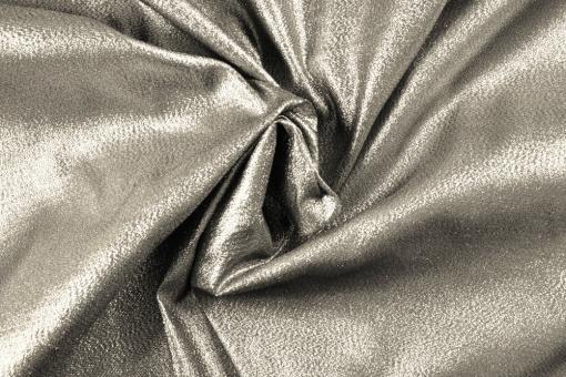 Satin Glitzer Silber/Schwarz