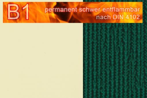 PVC-Markisen-Folie Deluxe - Blockstreifen - permanent B1 Beige/Grün