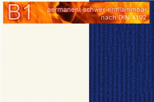PVC-Markisen-Folie Deluxe - Blockstreifen - permanent B1 Weiß/Blau