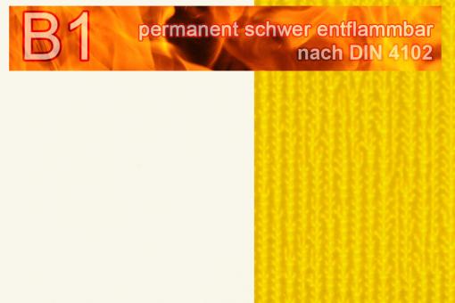 PVC-Markisen-Folie Deluxe - Blockstreifen - permanent B1 Weiß/Gelb