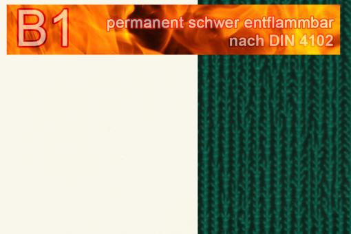 PVC-Markisen-Folie Deluxe - Blockstreifen - permanent B1 Weiß/Grün