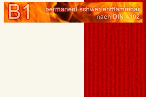 PVC-Markisen-Folie Deluxe - Blockstreifen - permanent B1 Weiß/Rot