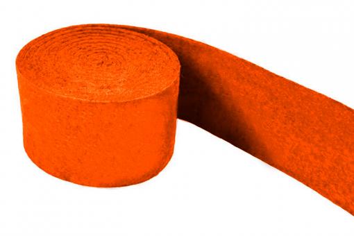Deko-Filzband - 4 cm breit - 1,5 Meter-Rolle - 3 mm stark - Uni Orange