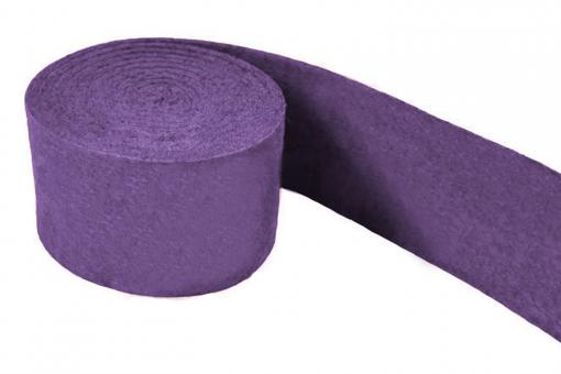Deko-Filzband - 4 cm breit - 1,5 Meter-Rolle - 3 mm stark - Uni Lavendel