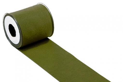 Filzband - 10 cm breit - 5 Meter-Rolle - 1 mm stark - Uni Oliv
