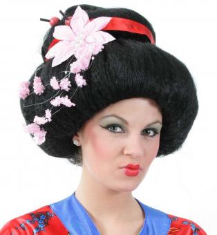 Perücke Geisha mit Haarschmuck 