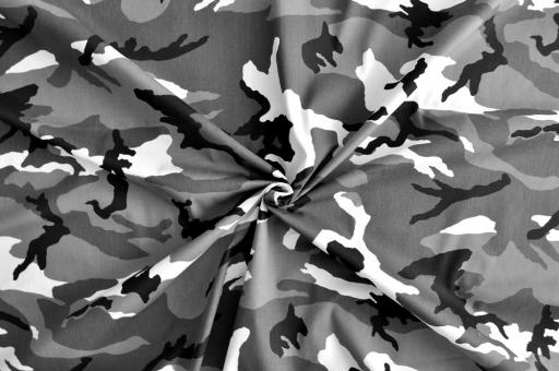 Bekleidungsstoff - Militärlook Schneetarn