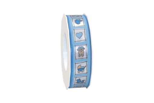 Baby-Band 1 - 25 mm - 20 m-Rolle Hellblau