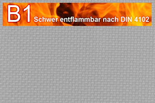 Zeltstoff Hightech schwer entflammbar - 240 g - Fluorcarbon - Hellgrau - 1,0 Meter Hellgrau