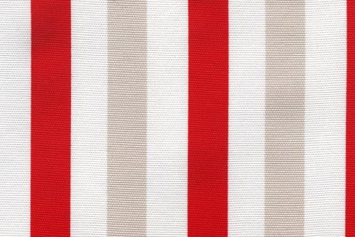 Sonnenschutz-Segeltuch - Blockstreifen - 280 cm Rot/Weiß