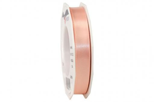 Satinband - 15 mm breit - 25-m-Rolle Apricot