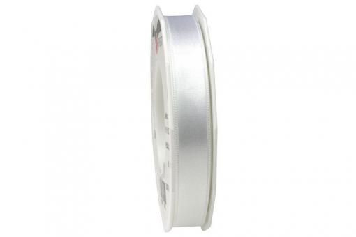 Satinband - 15 mm breit - 25-m-Rolle Weiß