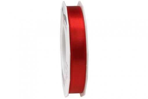 Satinband - 15 mm breit - 25-m-Rolle Rot