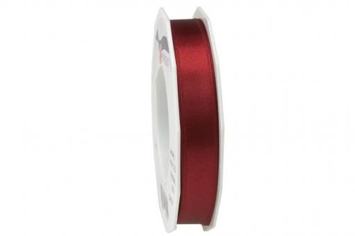 Satinband - 15 mm breit - 25-m-Rolle Bordeaux