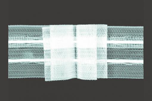 Gardinenband 3er-Falte - 2,5-fach Stoffzuschlag - 28 mm - transparent 