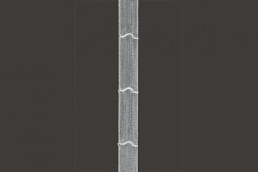 Raffrolloband Universal zum Nähen - 18 mm - transparent 