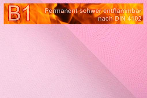 Tüll - permanent schwer entflammbar Rosa