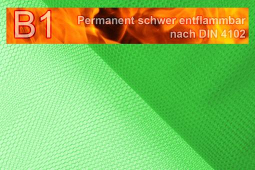 Tüll - permanent schwer entflammbar Hellgrün