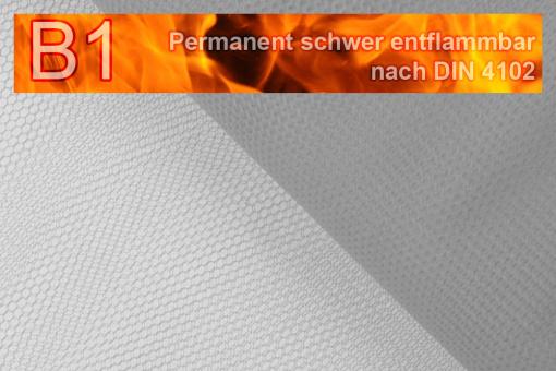 Tüll - permanent schwer entflammbar Grau