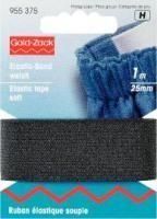 Elastic-Band 25 mm - 1 m - Schwarz 