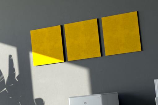 Akustikpaneel Wand - Blue Fiber - 40 x 40 cm - inkl. Befestigung Golden Yellow