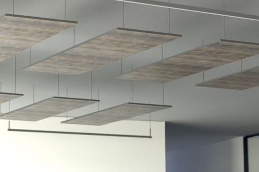 Akustikpaneel Decke - Holz Shabby - inkl. Befestigung - 180 x 70 cm 