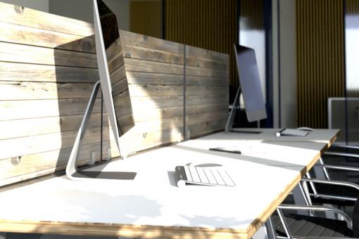 Akustikpaneel Tisch - Holz Shabby - inkl. Befestigung - 120 x 50 cm 