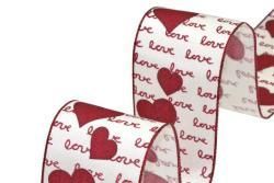 Love-Band Bordeaux 40 mm - 20 m-Rolle 