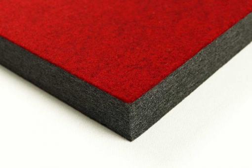Akustikpaneel Wand - Blue Fiber - Hexagon 40 - inkl. Befestigung Dark Red