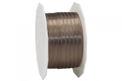 Satinband - 10 mm breit - 25-m-Rolle Taupe