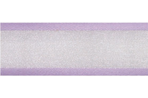Organzaband Satinkante 25 mm - 25 m-Rolle Flieder