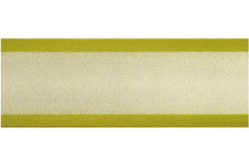 Organzaband Satinkante 25 mm - 25 m-Rolle Grün