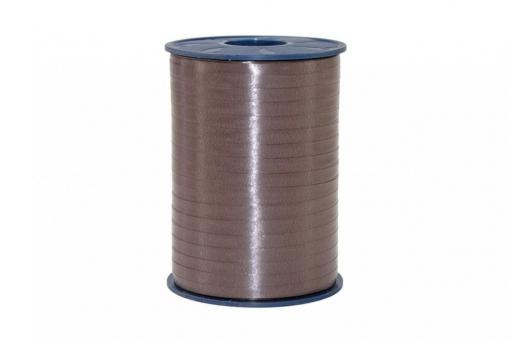 Ringelband Curly - matt - 5 mm - 500 m-Rolle Braun