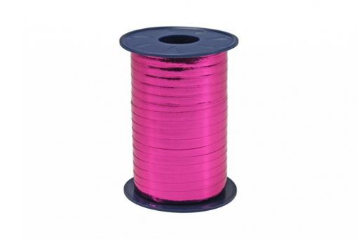 Ringelband Curly - glänzend - 5 mm, 400 m Rolle Pink