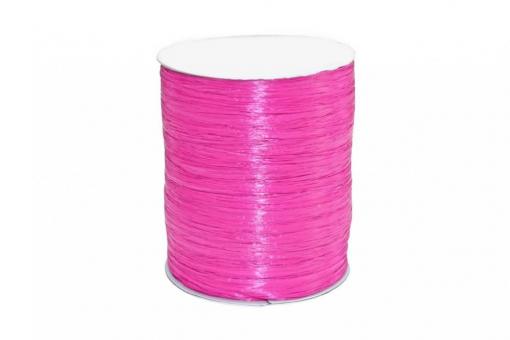 Bast-Geschenkband - matt - 4 mm, 100 m Rolle Pink