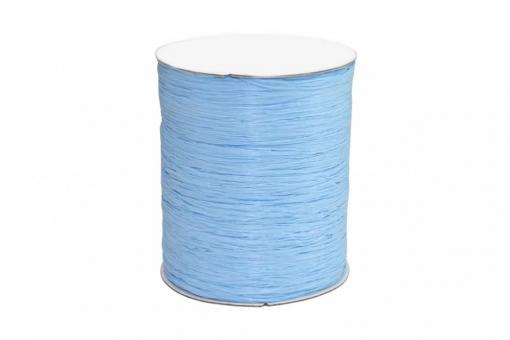 Bast-Geschenkband - matt - 4 mm, 100 m Rolle Hellblau