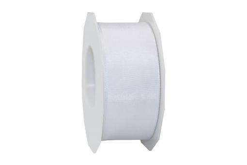 Drahtkantenband Hilde - 25 mm breit - 20-Meter-Rolle Weiß