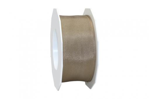 Drahtkantenband Hilde - 40 mm - 20 Meter Taupe