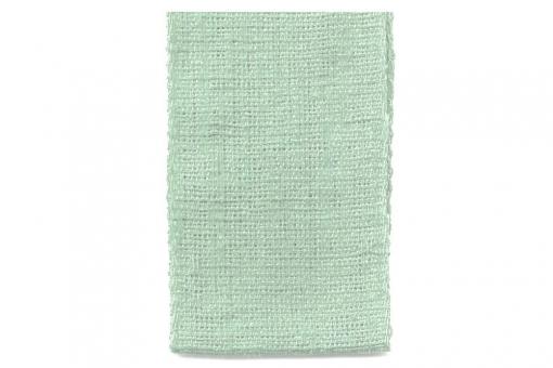 Dekorations- und Geschenkband Leinen-Optik - 25 mm - 15 m-Rolle - Uni Pastellgrün