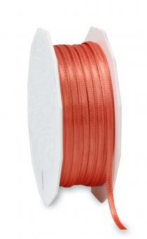 Satinband - 3 mm breit - 50-m-Rolle Koralle