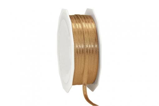 Satinband - 3 mm breit - 50-m-Rolle Gold