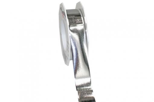 Band - Metallic - 25 mm -  25 m-Rolle - Silber 