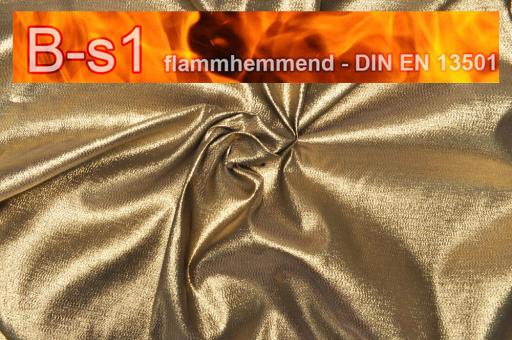 Lurex-Dekostoff - flammhemmend - 310 cm Gold