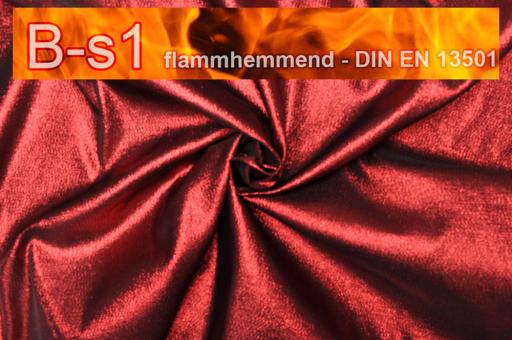 Lurex-Dekostoff - flammhemmend - 310 cm Rot