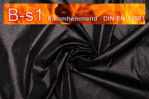 Lurex-Dekostoff - flammhemmend - 310 cm Schwarz