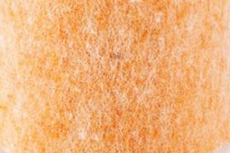 Wollfilz-Band 15 cm - 5 m-Rolle Pastellorange Melange